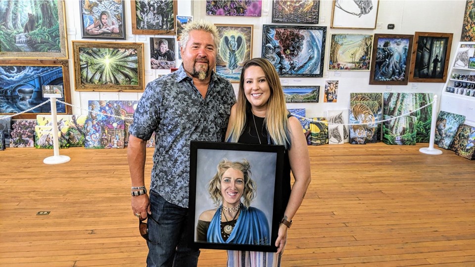 Local artist presents Guy Fieri with painting of his sister Morgan Fieri – Times-Standard